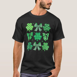 Camiseta Arco de Coquete Sortudo do Shamrock Retro Dia de S