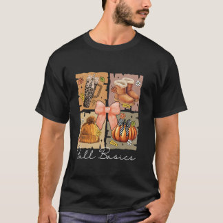 Camiseta Arco de Coquetéis de Abóbora de Queda Autumn Thank