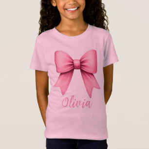 Camiseta Arco de coquetes cor-de-rosa-branca