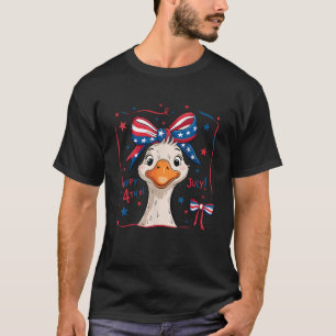 Camiseta Arco de Coquetes de Pato Cortado - Bandeira Americ