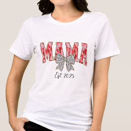 Camiseta Arco de Coquetes Vermelha e Rosa Chic Mama