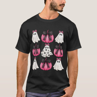 Camiseta Arco de Coquette Pumpkin Ghost Spooky Boo