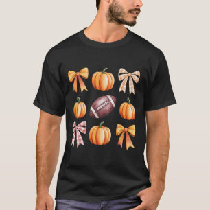 Camiseta Arco de Coquette Pumpkin Obrigado Americano de Fut