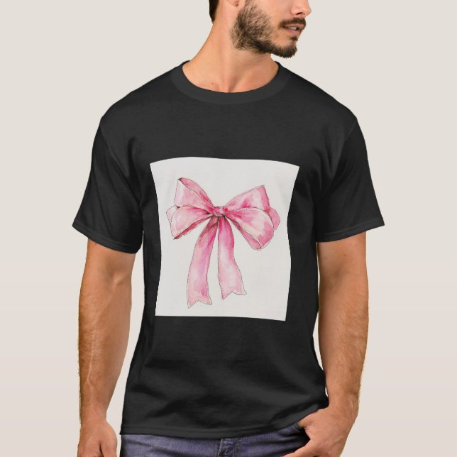 Camiseta Arco de cor d'água - Arco rosa estético (Frente)