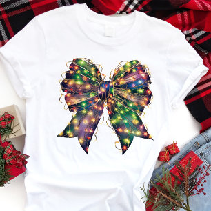 Camiseta Arco de Luzes de Natal Retrô Feriado