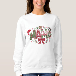 Camiseta Arco de Natal Mama Coquette Mama Claus Tree Cake