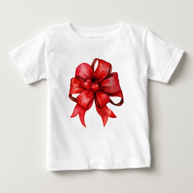 Camiseta Arco de Natal Vermelho com Aquarela (Frente)