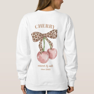 Camiseta Arco de Onça Leopard Cereja Doce & Macio Desde Slo