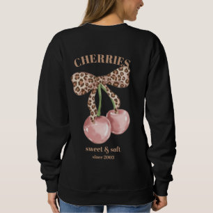 Camiseta Arco de Onça Leopard Cereja Doce & Macio Desde Slo