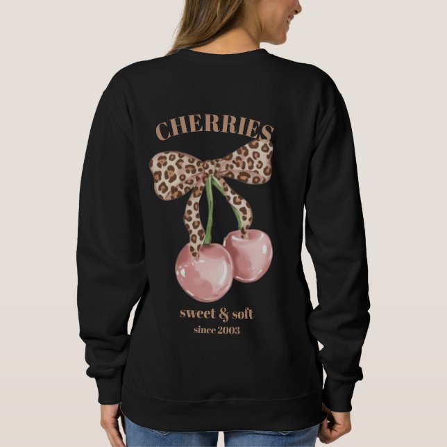 Camiseta Arco de Onça Leopard Cereja Doce & Macio Desde Slo (Verso)