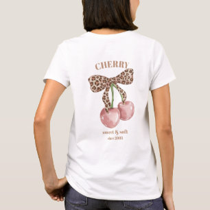 Camiseta Arco de Onça Retro Cereja Doce & Macio Desde Sloga