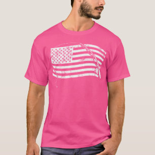 Camiseta Arco de Pesca Patriótico de Bandeira Americana