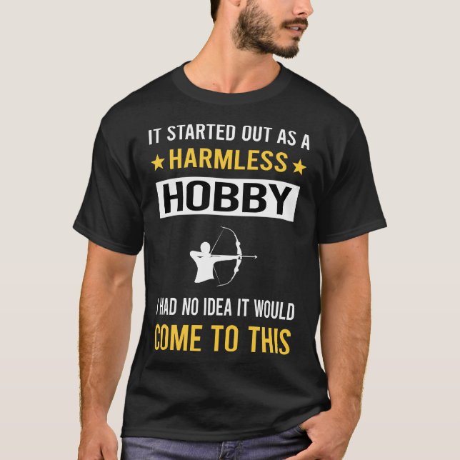 Camiseta Arco de setas para arremessar de arqueria de hobby (Frente)