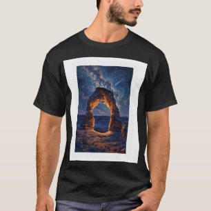 Camiseta Arco Delicado Céu Noturno do Deserto