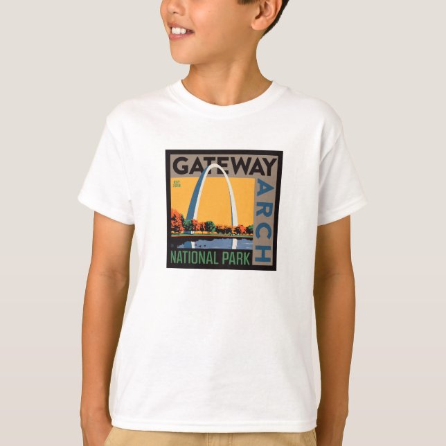 Camiseta Arco do gateway | Ruas Louis, Missouri (Frente)