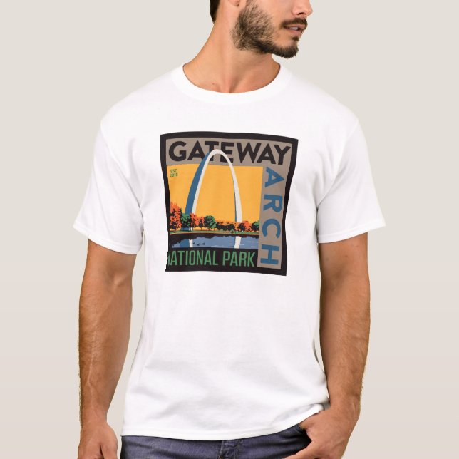 Camiseta Arco do gateway | Ruas Louis, Missouri (Frente)