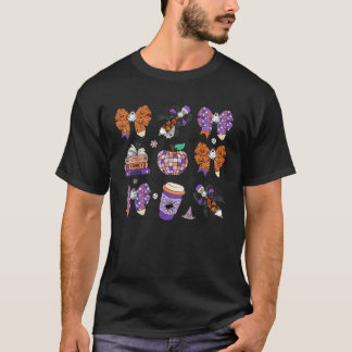 Camiseta Arco do professor Halloween Pencil Coquette Ghost