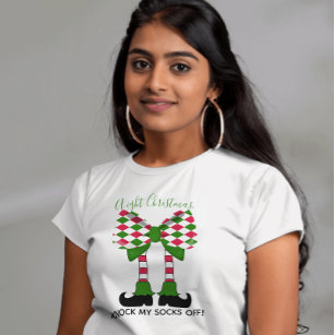 Camiseta Arco Elf Harlequin Holiday Conhece o Natal