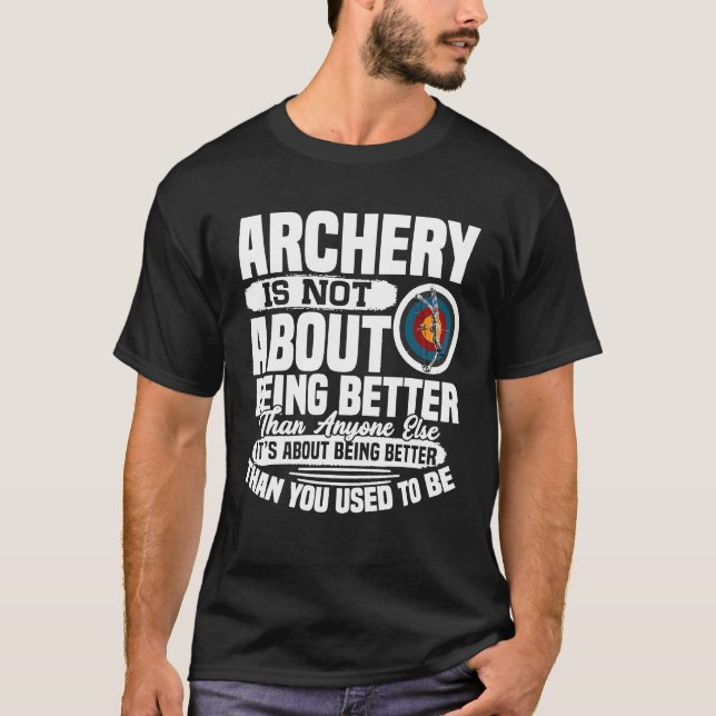 Camiseta Arco Engraçado Caçando Tee (Frente)