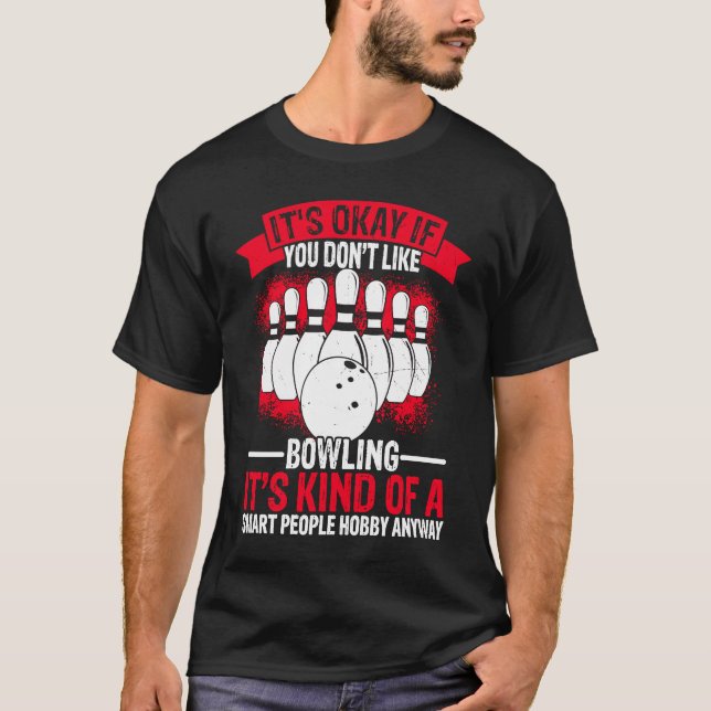 Camiseta Arco Fanática da Boliche bola de boliche Pin Bowle (Frente)
