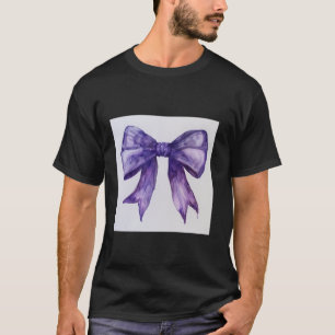 Camiseta Arco feminino em coqueta Aquarela Púrpura estética
