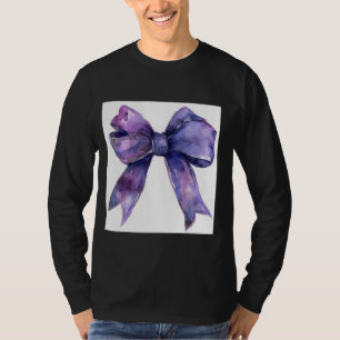Camiseta Arco feminino em coqueta Aquarela Púrpura estética