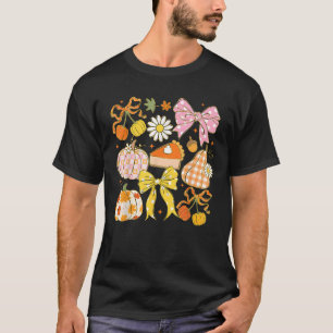 Camiseta Arco Floral Coquete Pumpkin Temporada Outono Outon