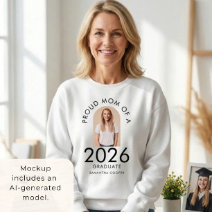 Camiseta Arco Foto Mãe Orgulhosa de Graduado de 2026