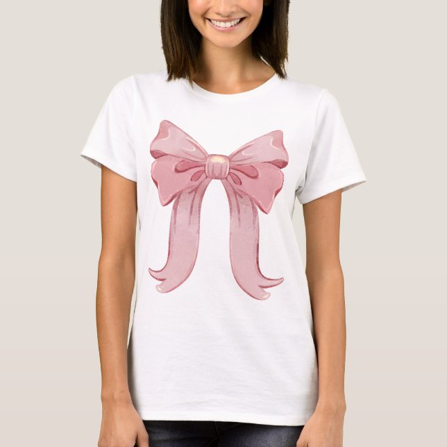 Camiseta Arco Girly Coquette - Estética Rosa Paste (Frente)