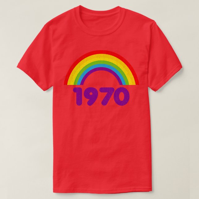 Camiseta Arco-Íris 1970 (Frente do Design)