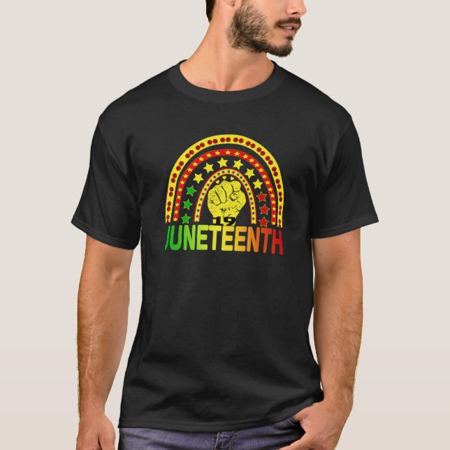 Camiseta Arco-Íris 19 De Junho De 1865 Dia Da Liberdade Afr (Frente)