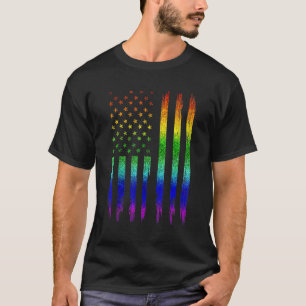 Camiseta Arco-Íris 4 De Julho Lgbtq Orgulho gay Mês Lgbt Us