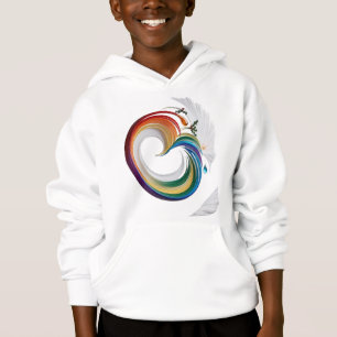 Camiseta Arco-íris Abstrato Quilling Holly Crianças Dinâmic