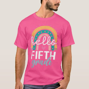 Camiseta Arco-Íris Alô, 5, De Volta Ao Professor Stu