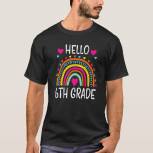 Camiseta Arco-Íris Alô, 6, De Volta Ao Professor Stu