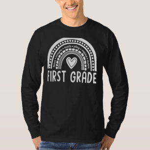 Camiseta Arco-Íris Alô Primeiro Professor Da Classe 11 ruas
