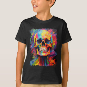 Camiseta Arco-Íris Anatomia Anatomia Assustadora Halloween