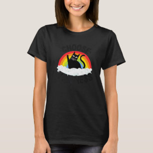 Camiseta Arco-íris Anti Bullying Paz Gentil Hippie Gato Esc