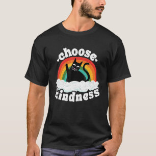 Camiseta Arco-íris Anti Bullying Paz Gentil Hippie Gato Esc