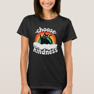 Camiseta Arco-íris Anti Bullying Paz Gentil Hippy Gato Esco