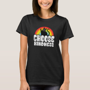 Camiseta Arco-íris Anti Bullying Paz Gentil Hippy Gato Esco