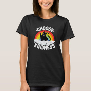 Camiseta Arco-íris Anti Bullying Paz Gentil Hippy Gato Esco