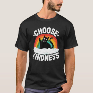 Camiseta Arco-íris Anti Bullying Paz Gentil Hippy Gato Esco