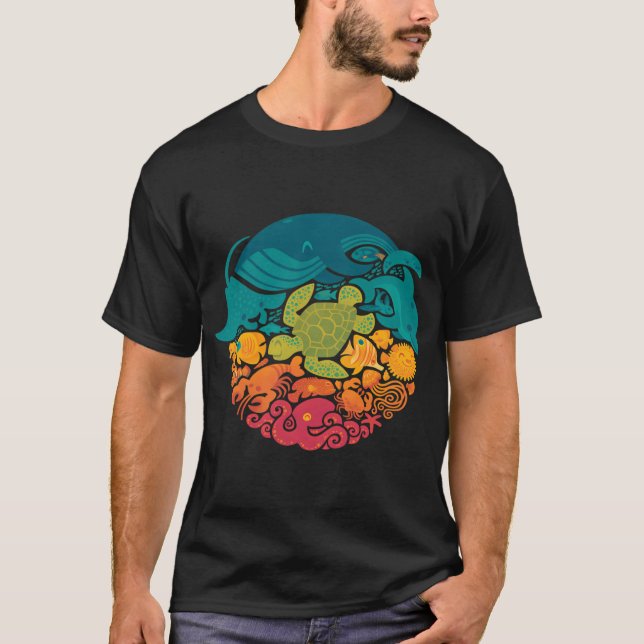 Camiseta Arco-íris Aquático (azul claro) (Frente)