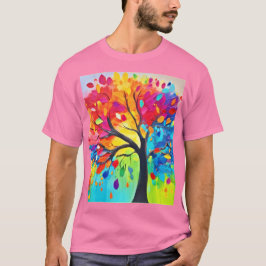 Camiseta Arco-íris Árvore da Vida