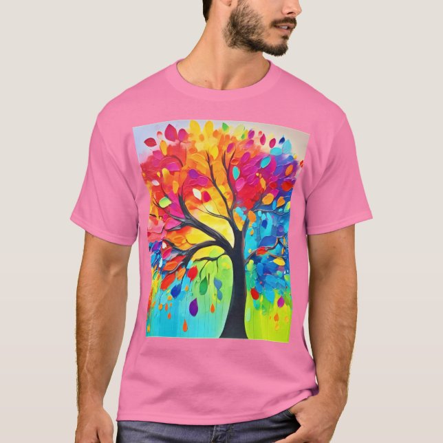 Camiseta Arco-íris Árvore da Vida (Frente)