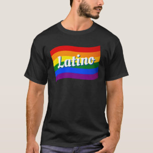 Camiseta Arco-íris Bandeira Latino Latina orgulho gay LGBT