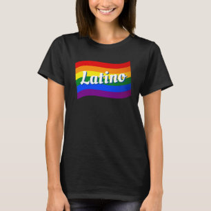 Camiseta Arco-íris Bandeira Latino Latina orgulho gay LGBT