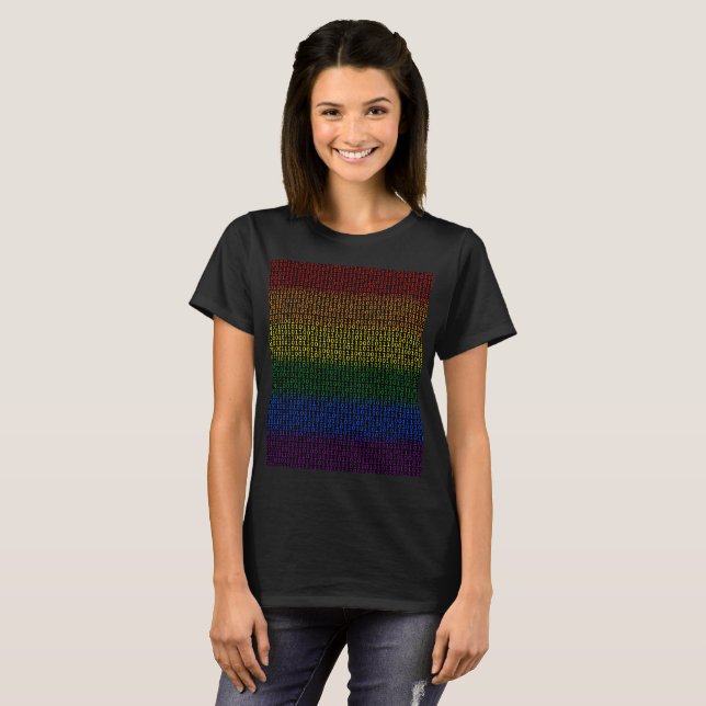 Camiseta Arco-Íris Binário (Frente Completa)