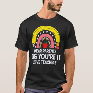 Camiseta Arco-Íris Caros Pais Dizem que você é o último dia